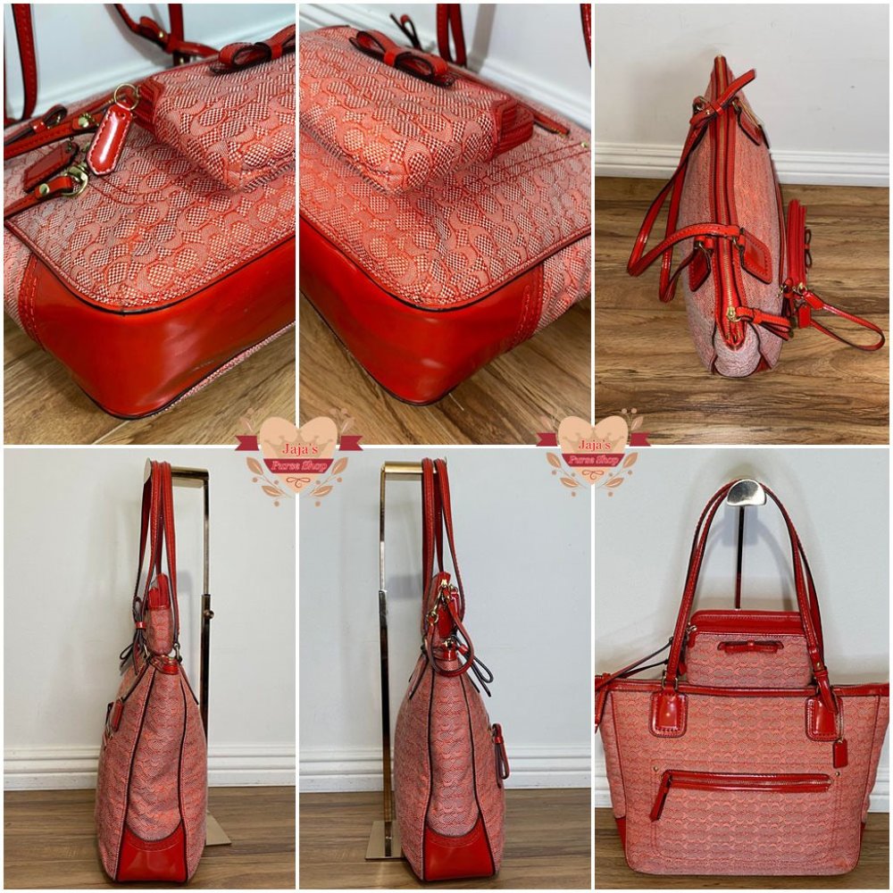✅❤️SOLD❤️✅Coach Signature Fabric Purse & Matching Wristlet❤️ - Picture 4 of 17